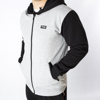 zippered kangaroo pocket hoodie