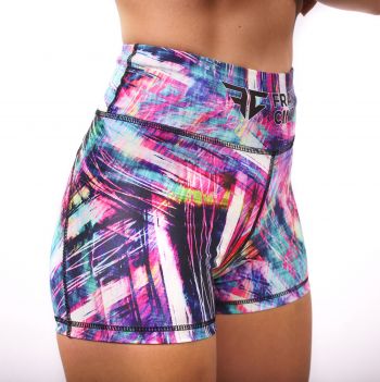 Multicolor Print Compression Short 